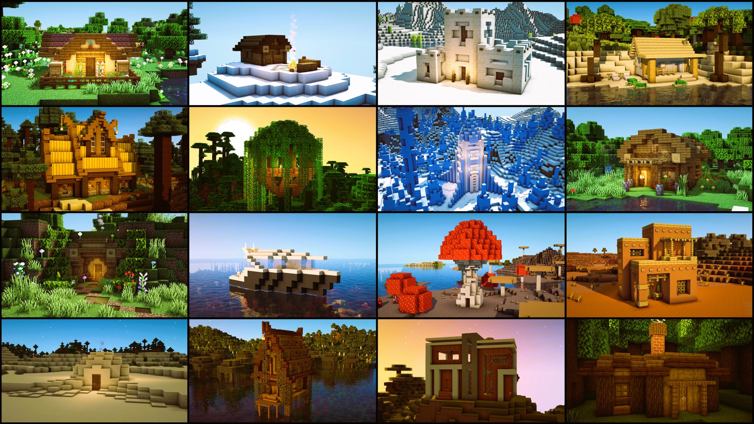 Minecraft Building with Biomes